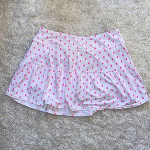 Lily Pulitzer luxletic white skort with pink polka dots